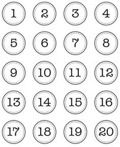 Цифры в кружочках для дошкольников