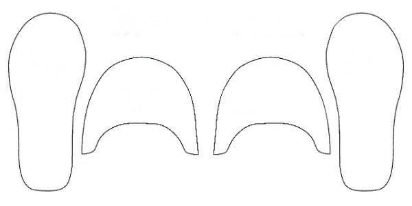 Выкройка домашних тапочек