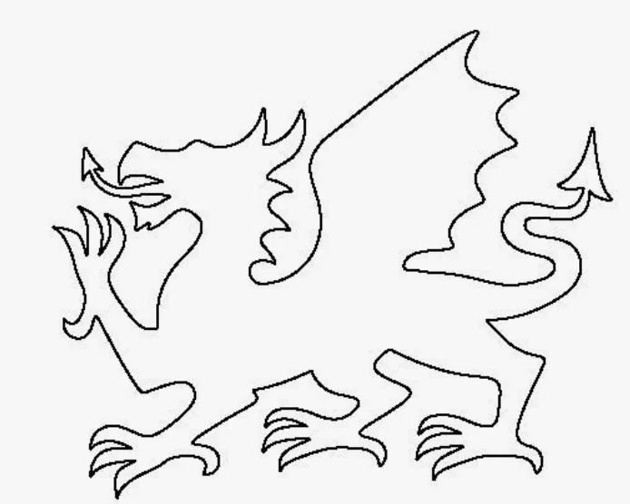 Трафарет дракона