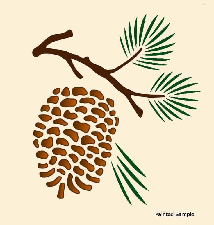 Стилизованные ветки хвойных