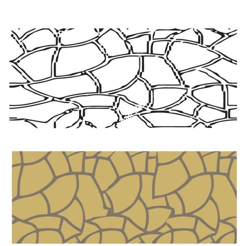 Трафарет для декоративной штукатурки под камень