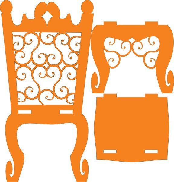 Мебель для кукол трафарет