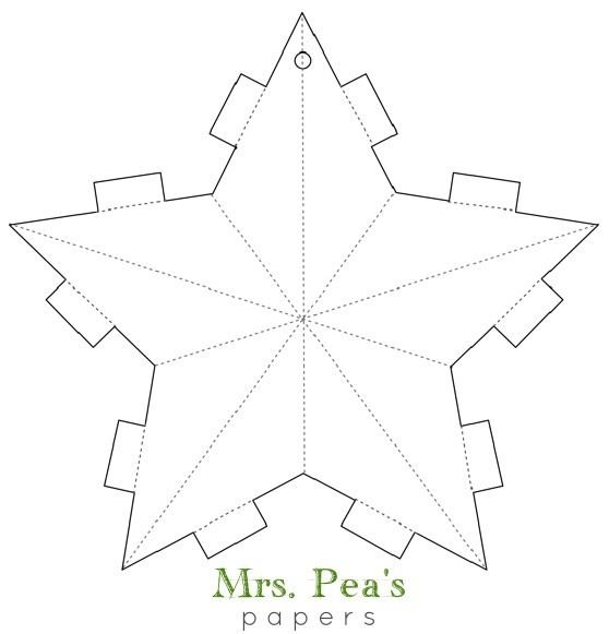 Трафарет объемной звезды