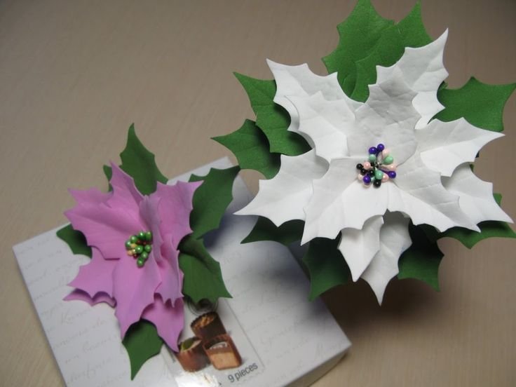 Пуансеттия из фоамирана