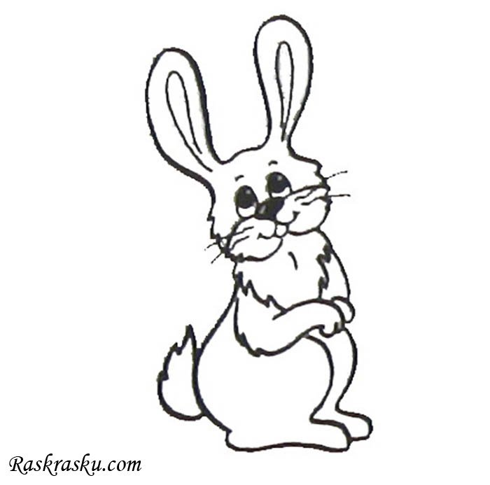 Заяц раскраска
