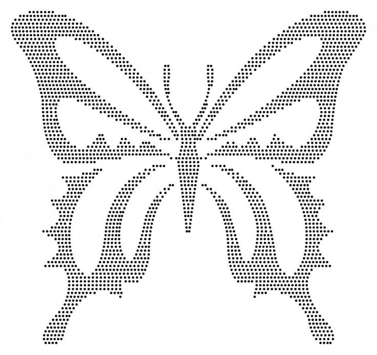 Бабочка трафарет для вышивания