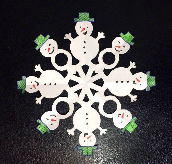 Снежинка Снеговик