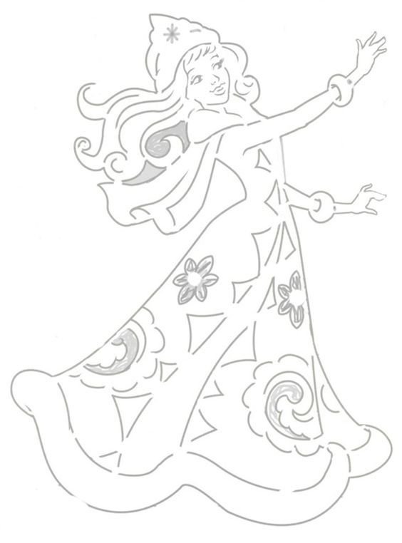 Вытыканки на окна Снегурочка