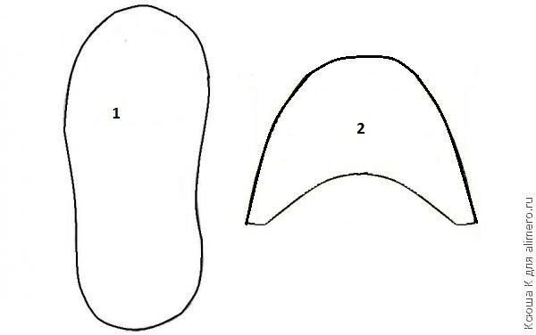 Тапочки из фетра выкройка