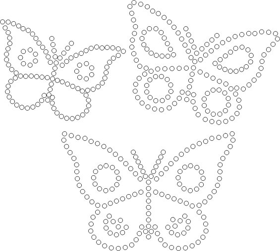 Трафарет бабочки для броши из бисера