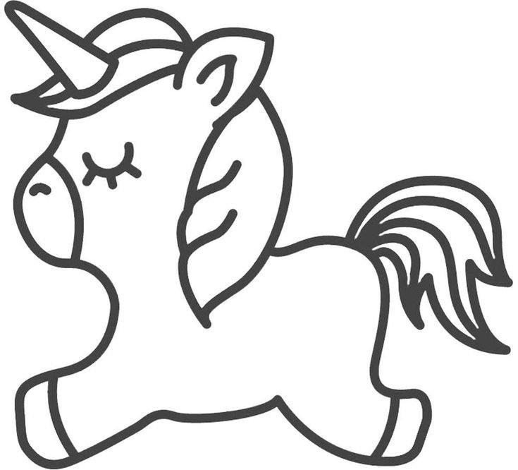 Единорог трафарет для рисования