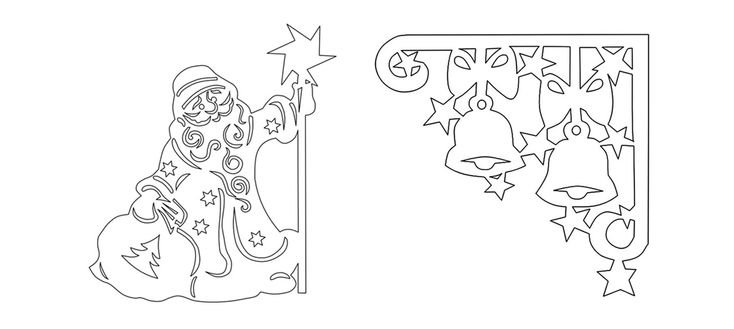 Новогодние вырезалки на окна