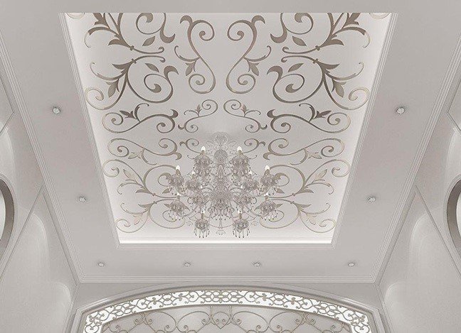 Натяжные потолки с орнаментом