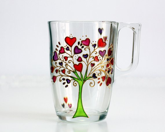 Кружка с витражной росписью