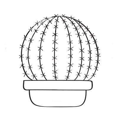 Кактус раскраска