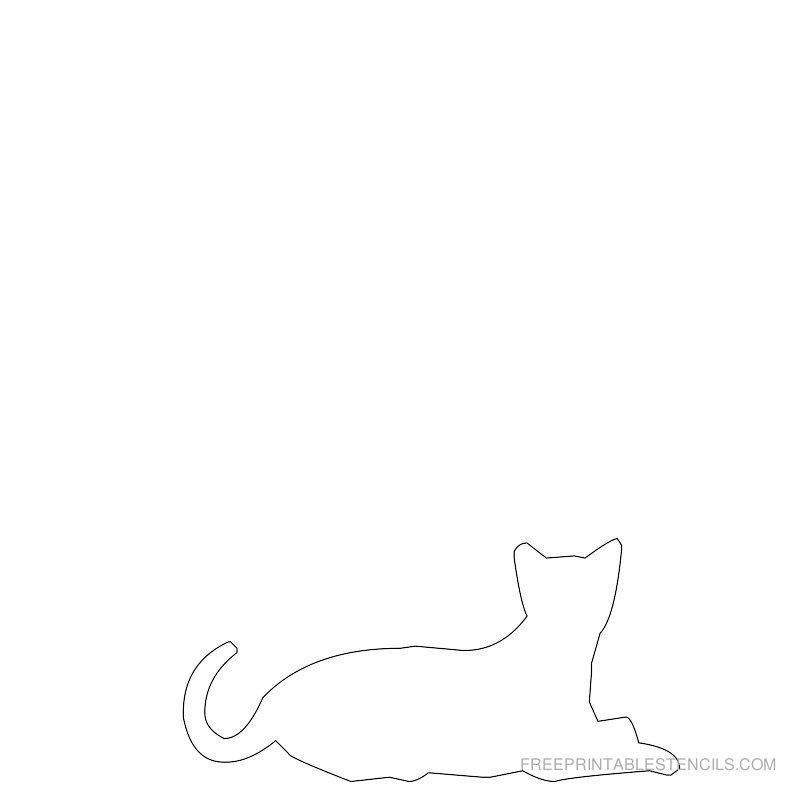 Кот лежачий шаблон