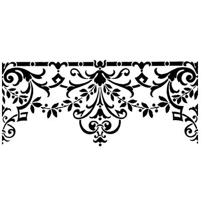 Бордюрные ажурные узоры черно белые