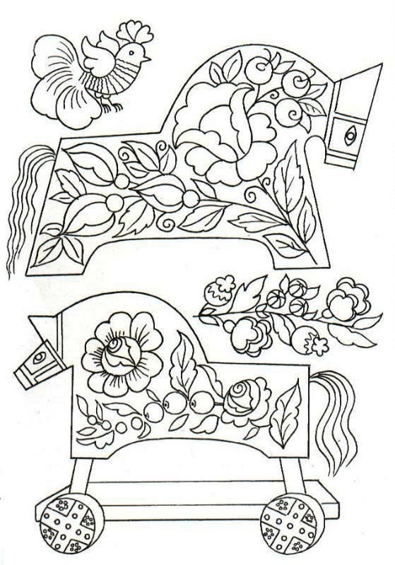 Народные промыслы. Раскраска