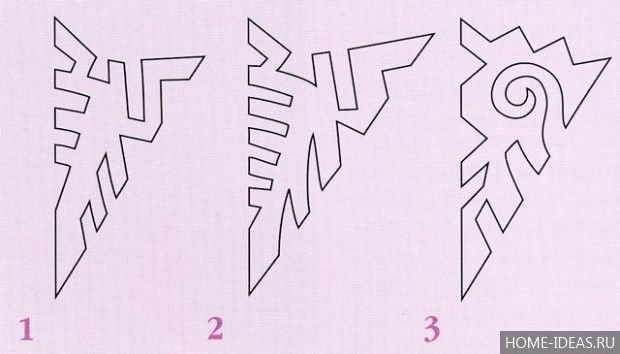 Снежинки схемы для вырезания на окна