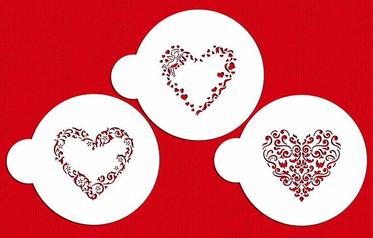 Трафарет свадебного пряника