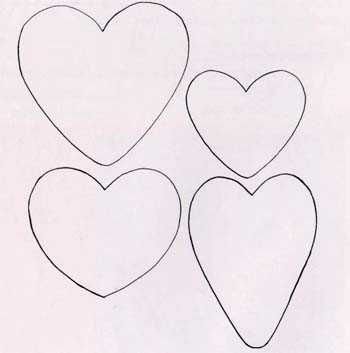 Выкройка сердечка из фетра