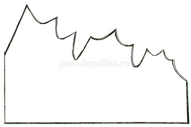 Трафарет для кленового листа гармошкой