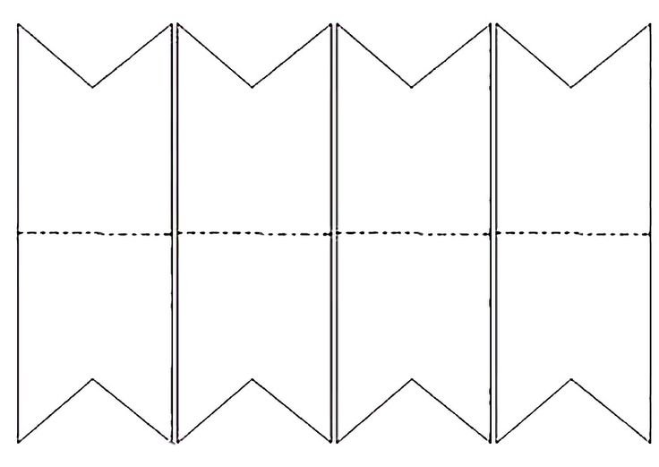 Трафарет флажка для гирлянды