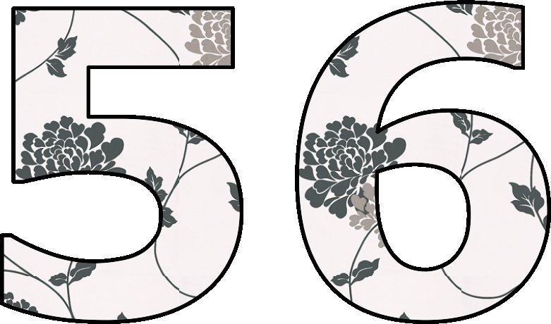 Цифра 5 трафарет