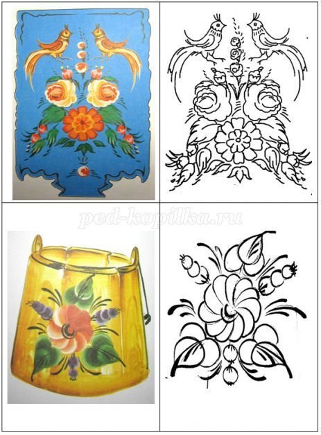 Урало-Сибирская роспись элементы