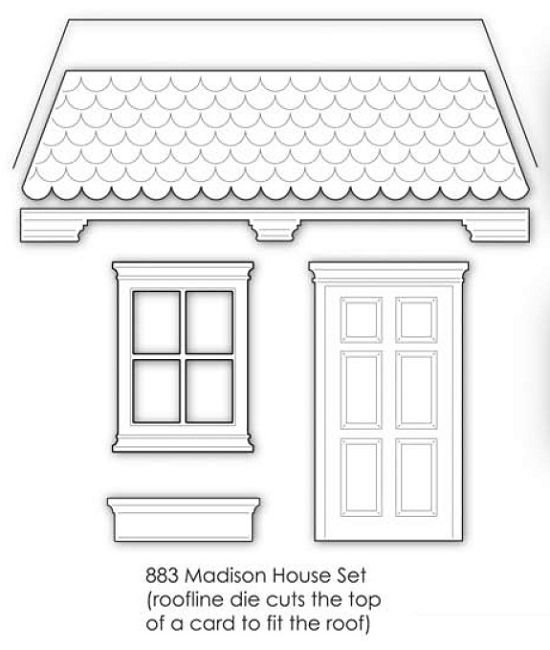 Аппликация дом с окнами