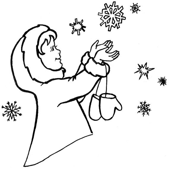 Снежинка раскраска