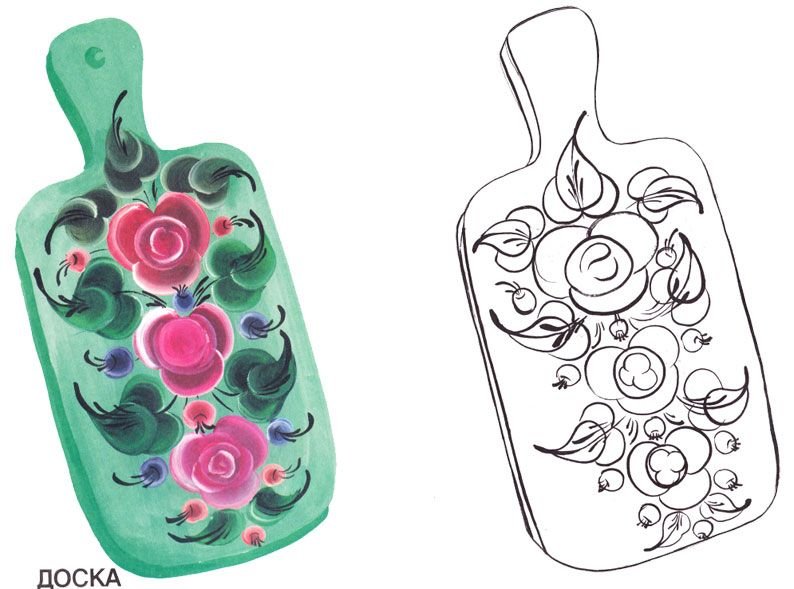 Урало-Сибирская роспись для детей