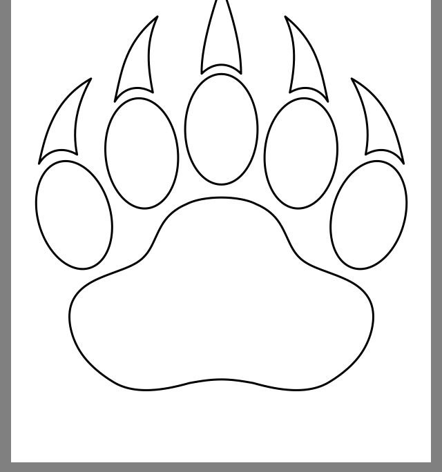 Отпечаток лапы медведя