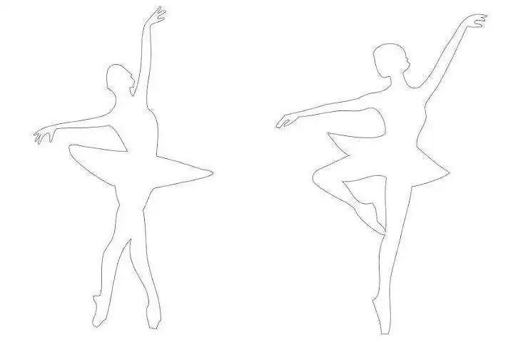 Бумажные балерины снежинки