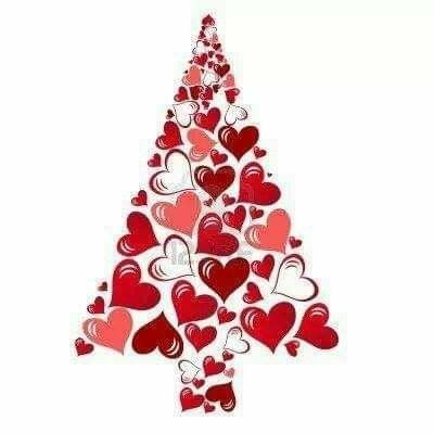 Елка из сердечек