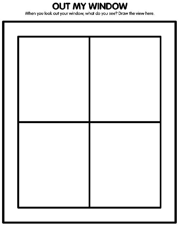 Окно картинка для детей раскраска