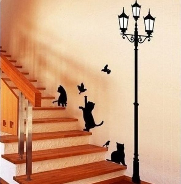 Украшение лестницы в детском саду