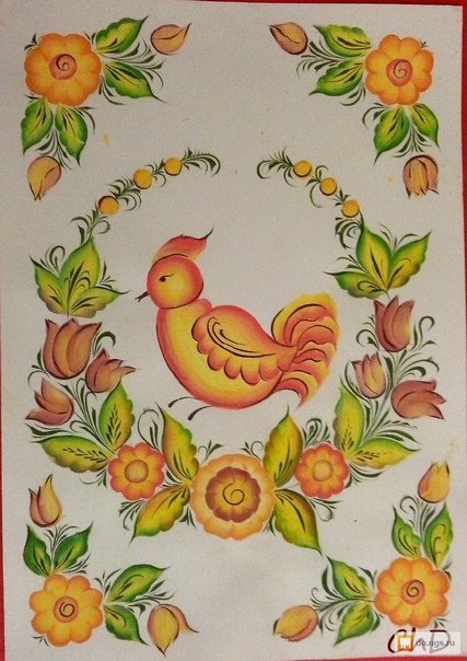 Урало Сибирская роспись птицы