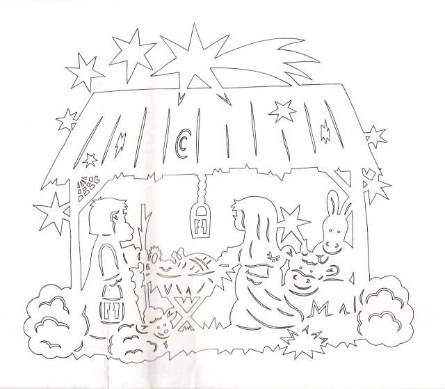 Схема вытынанок к новому году