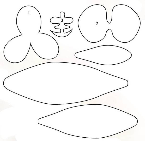 Трафарет орхидеи из фоамирана