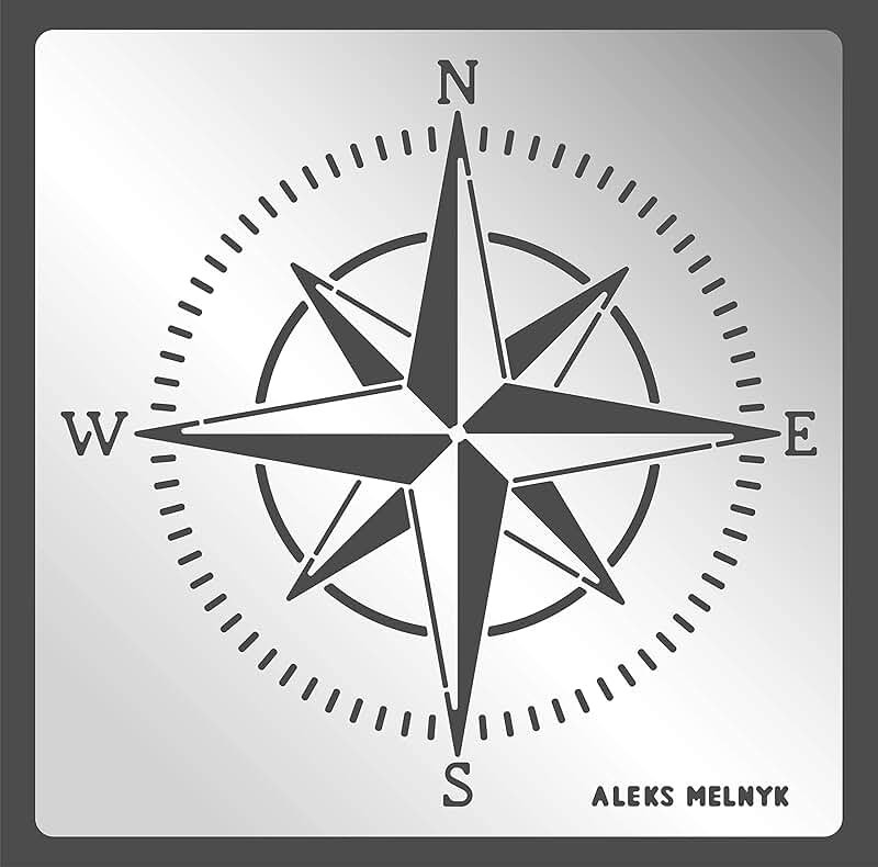 Компас трафарет