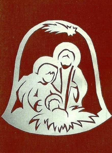 Трафареты на окна Рождество