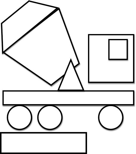 Автомобиль из геометрических фигур