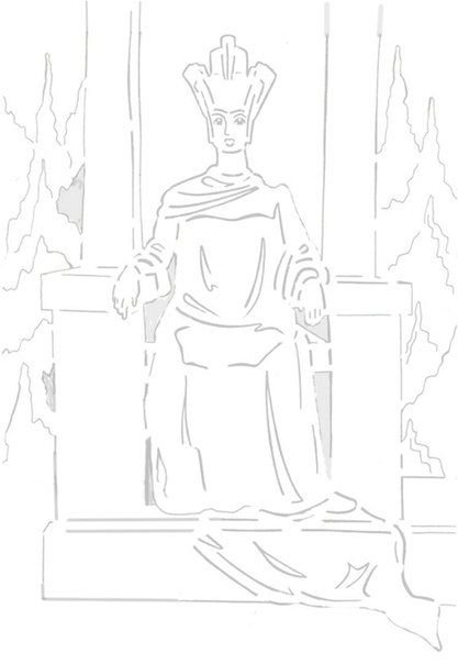 Снежная Королева трафарет для вырезания