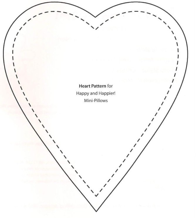 Выкройка сердечка из ткани