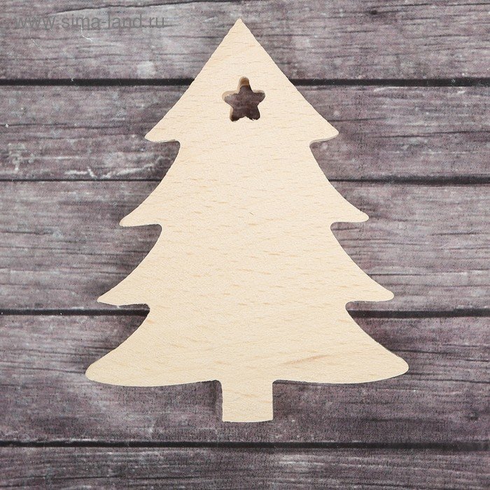 Деревянная заготовка ёлка