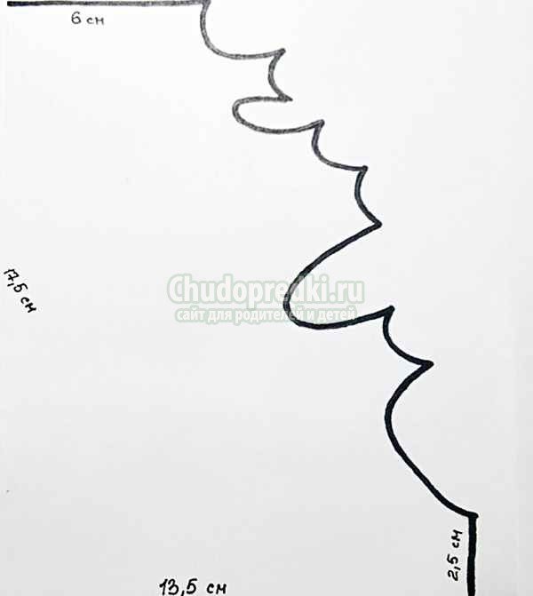 Шаблон листьев гармошкой