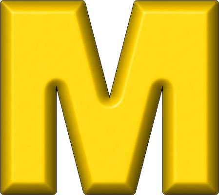 Буква а желтая