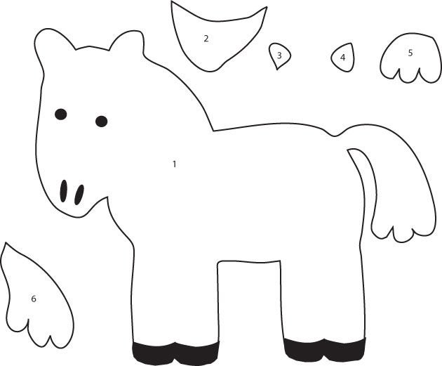 Аппликация лошадка