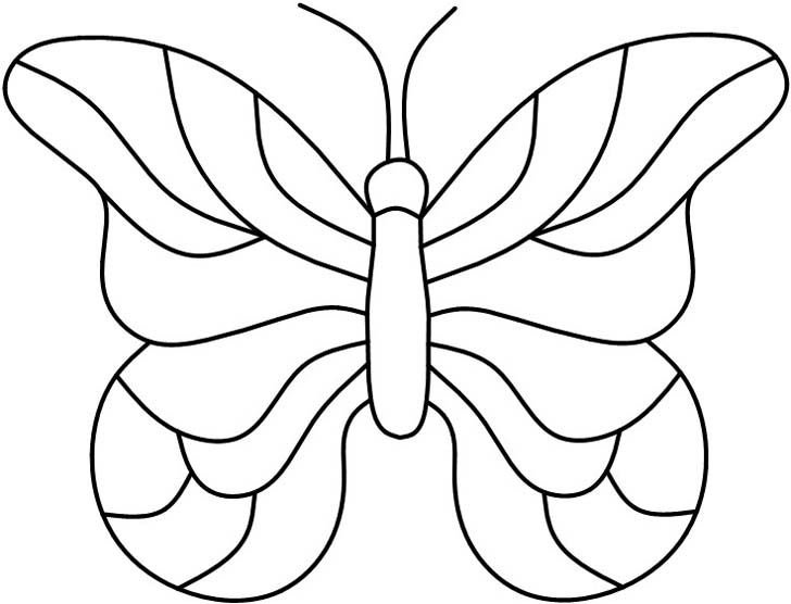 Бабочка раскраска для детей